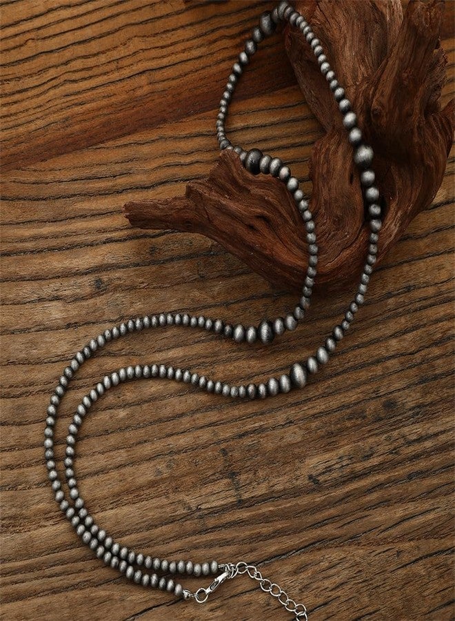 Kepvrio Navajo Pearl Boho Western Choker Necklace, Black & Turquoise, 14 Inches, Adult, Women, Special Occasions, Vintage Style Enthusiasts - Image 5